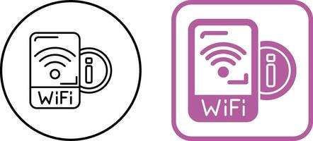 W-lan Signal Symbol Design vektor