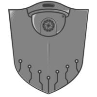 logotyp för visuell säkerhetssköld vektor