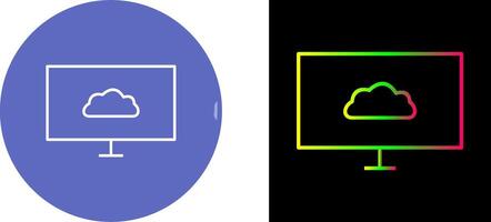 einzigartig Wolke System Symbol Design vektor