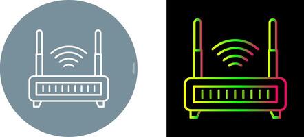 WLAN-Router-Icon-Design vektor