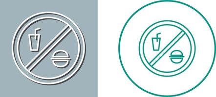 Nein Essen oder Getränke Symbol Design vektor