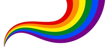 Stolz Monat Banner mit lgbt Flagge Welle isoliert auf transparent Hintergrund. Regenbogen oder Stolz Flagge. Stolz Regenbogen Flagge Welle Design Element. Illustration vektor