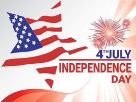4 juli oberoende dag av usa. Lycklig oberoende dag av förenad stater Amerika vektor