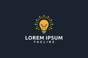 modern Licht Birne Logo Design vektor