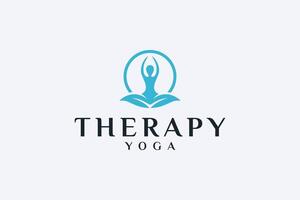 Yoga Therapie Blatt Logo Inspiration vektor