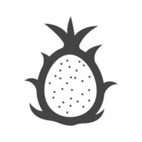 Drachen Obst Pitaya Symbol. Illustration auf Weiß Hintergrund vektor