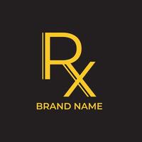 rx Initiale Brief Logo Design vektor