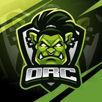 orc huvud esport maskot logotyp design vektor