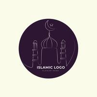 islamic logotyp design mall vektor