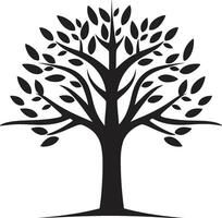 verwurzelt Erbe Baum Symbol majestätisch Laube Baum Emblem Design vektor