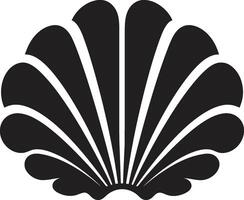 Ozean Schätze enthüllt Logo Design Schaltier Vitrine entfaltet ikonisch Emblem Symbol vektor