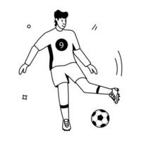 fotboll spelare platt illustrationer vektor