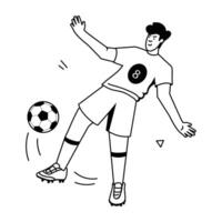 fotboll spelare platt illustrationer vektor