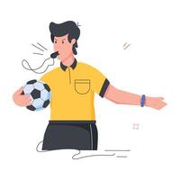 fotboll idrottare platt illustrationer vektor