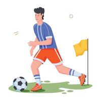 fotboll spelare platt illustrationer vektor