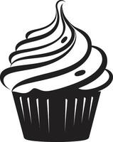 aromatisch Freuden Cupcake schwarz nachsichtig Charme schwarz Cupcake vektor