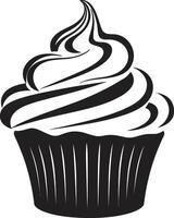 nachsichtig Charme schwarz Cupcake Zucker beschichtet Eleganz Cupcake vektor