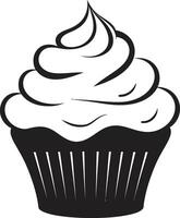 ausgepeitscht Glückseligkeit Charme Cupcake schwarz gefrostet Versuchung schwarz Cupcake vektor