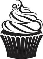 lecker Leckereien schwarz ic Cupcake gebacken Perfektion Cupcake schwarz im vektor