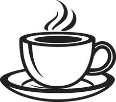 künstlerisch Aroma Perfektion schwarz Kaffee Tasse genießen Einfachheit Eleganz schwarz Kaffee Tasse vektor