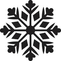 snöflingor strålglans avtäckt ikoniska emblem design frostig förtrollning vecklas ut logotyp design vektor