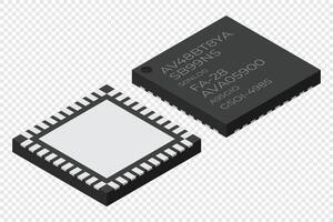 Mikrochip Computer elektronisch Komponente. Mikrochip Symbol. isometrisch Mikrochip. Computer Prozessor Technologie. Mikro Prozessor. Illustration vektor