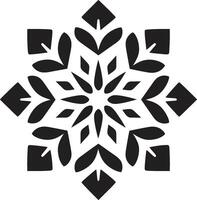 Kristall Wesen enthüllt ikonisch Emblem Design Schneeflocke Gelassenheit aufgedeckt Logo Symbol vektor