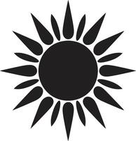 sunburst gnistra Sol logotyp ikon evig strålglans Sol emblem vektor