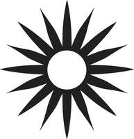 himmlisch Charme Sonne Kennzeichen leuchtenden Star Sonne Insignien vektor