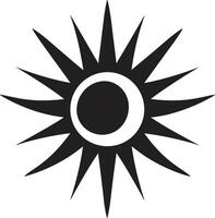 ewig Glanz Sonne Emblem blendend Freude Sonne Symbolismus vektor