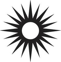 solig spektrum Sol logotyp design ljus briljans Sol mark vektor