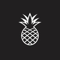 schick Ananas Silhouette schwarz ikonisch Emblem fruchtbar Eleganz Ananas Logo Abzeichen vektor