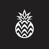 glatt Obst Kennzeichen Ananas Symbol Design Fett gedruckt exotisch Beschwerde schwarz Ananas Insignien vektor