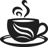 bryggning förträfflighet aura svart kaffe kopp konstnärlig arom fullkomlighet kaffe kopp svart vektor