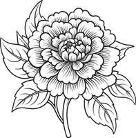 sofistikerad blomma emblem grafisk svartvit blommig chic eleganta logotyp ikon vektor