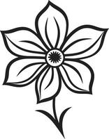 handgemacht Blütenblatt Gekritzel schwarz vektorisiert Symbol spielerisch blühen skizzieren einfarbig Design Emblem vektor