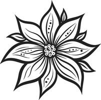 botanisch Eleganz ikonisch Emblem anmutig Blume schwarz Unterschrift vektor