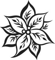 anspruchsvoll Blumen- Design Emblem Kunst Single Blütenblatt Silhouette stilvoll Symbol vektor