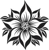anspruchsvoll Blumen- schick einfarbig Detail stilvoll botanisch Emblem Symbol vektor