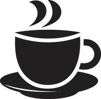 künstlerisch Aroma Perfektion Kaffee Tasse schwarz genießen Einfachheit Eleganz schwarz Kaffee Tasse vektor