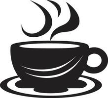 brauen Exzellenz Aura schwarz Kaffee Tasse künstlerisch Aroma Freude schwarz Kaffee Tasse vektor