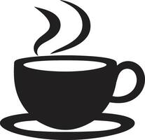 Koffein Harmonie Kaffee Tasse im schwarz elegant Schluck Emblem schwarz von Kaffee Tasse vektor