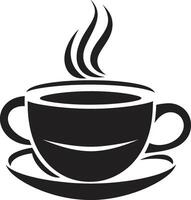 Espresso Kunst schwarz von Kaffee Tasse Morgen Ritual schwarz von Kaffee Tasse vektor
