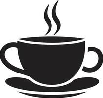 Koffein Harmonie Kaffee Tasse im schwarz elegant Schluck Emblem schwarz von Kaffee Tasse vektor
