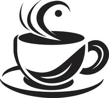 brauen Exzellenz Wesen Kaffee Tasse schwarz künstlerisch Aroma Freude Kaffee Tasse im schwarz vektor