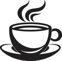 künstlerisch Aroma Perfektion schwarz Kaffee Tasse genießen Einfachheit Eleganz Kaffee Tasse schwarz vektor