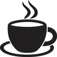 Koffein Vergnügen schwarz von Kaffee Tasse Schluck von Glückseligkeit schwarz von Kaffee Tasse vektor