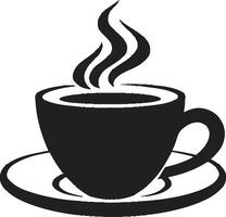 brauen Exzellenz Kaffee Tasse im schwarz künstlerisch Aroma schwarz von Kaffee Tasse vektor