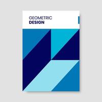 minimalistisk blå omslag i geometrisk stil. trendig abstrakt form. illustration vektor