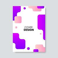omslag med färgrik geometrisk abstrakt former. minimal omslag design. illustration vektor